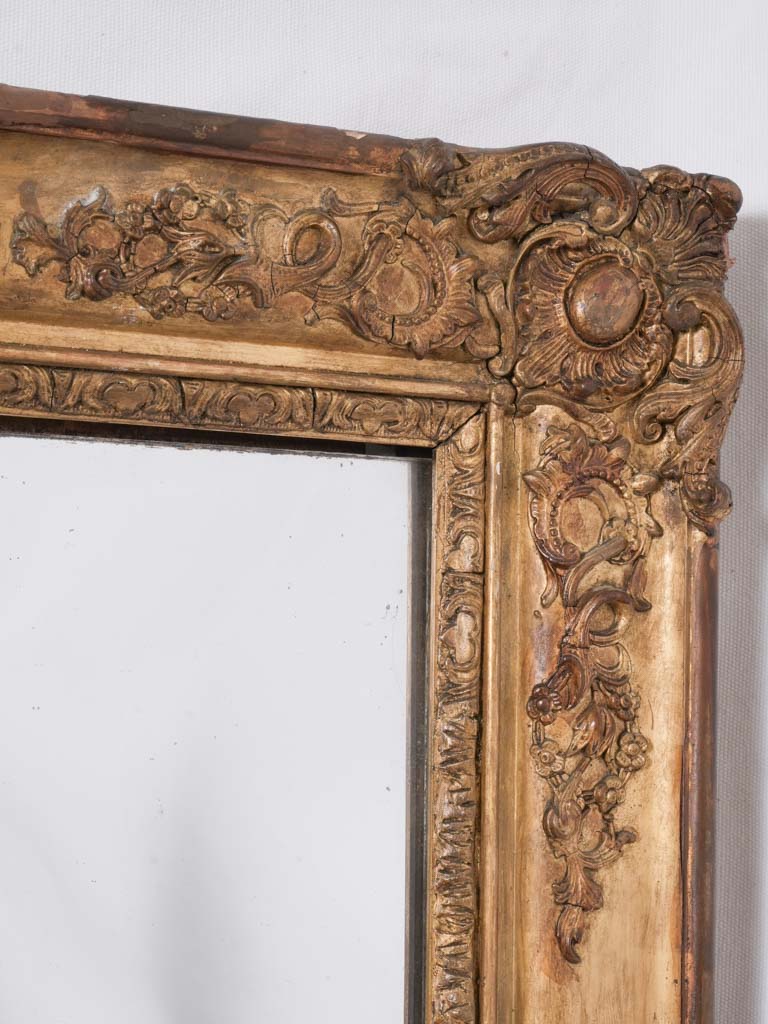 Opulent, giltwood Napoleon III rectangular mirror