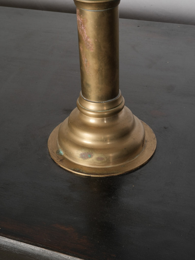 Rare Late 19th Century Ebonized Bar w/ Brass Marquetry and Tap - 36¼" x 70"