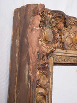 Timeless, giltwood French antique chimney mirror