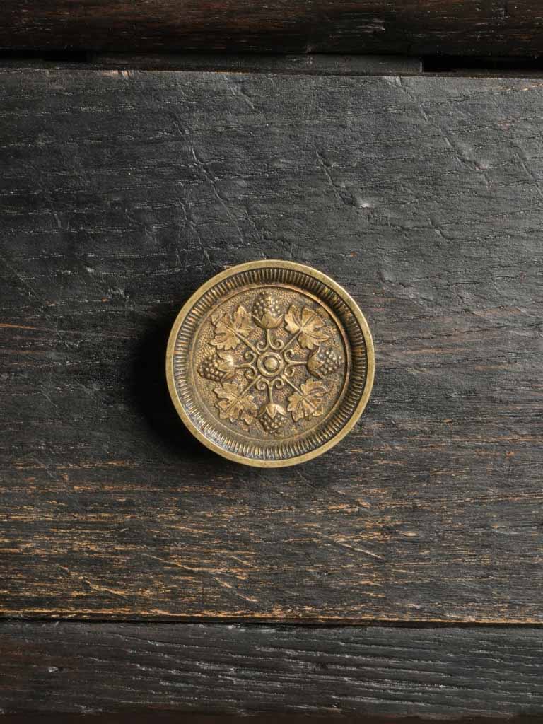 Rare Late 19th Century Ebonized Bar w/ Brass Marquetry and Tap - 36¼" x 70"