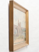 Classic Pont D'Avignon artwork with gilded frame
