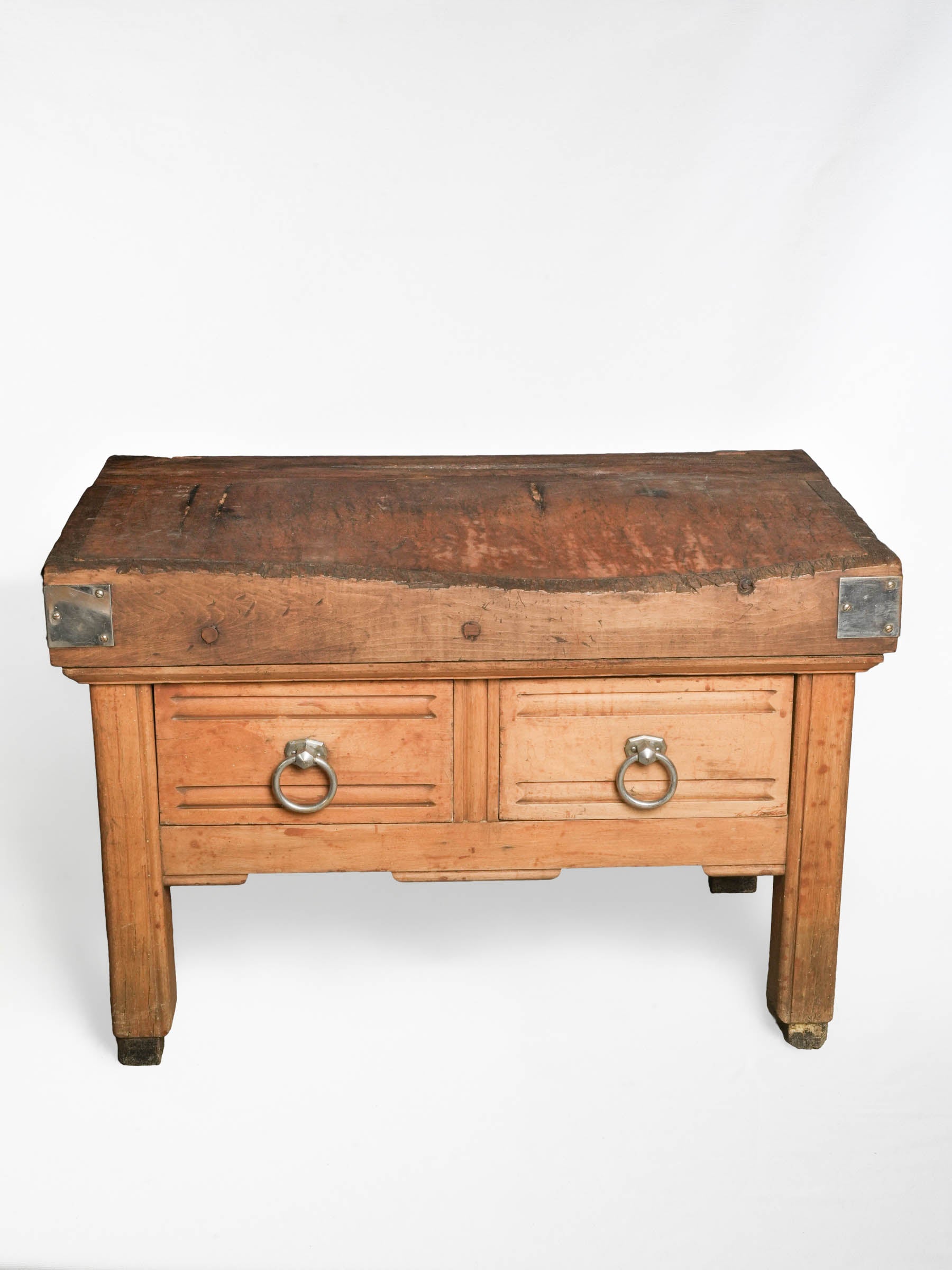 French Butcher's Block Worktable, c. 1940s - 32¼" x 48"