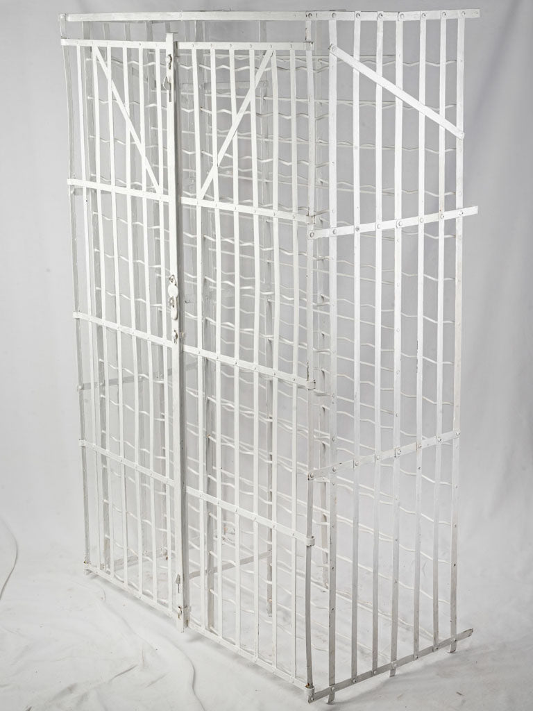 1950s French Rigidex Iron Wine Cellar Rack w/ 300 Bottle Capacity - 65"