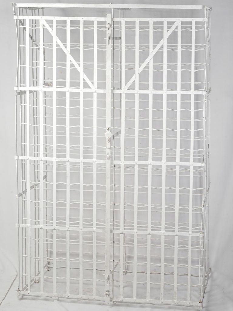 1950s French Rigidex Iron Wine Cellar Rack w/ 300 Bottle Capacity - 65"