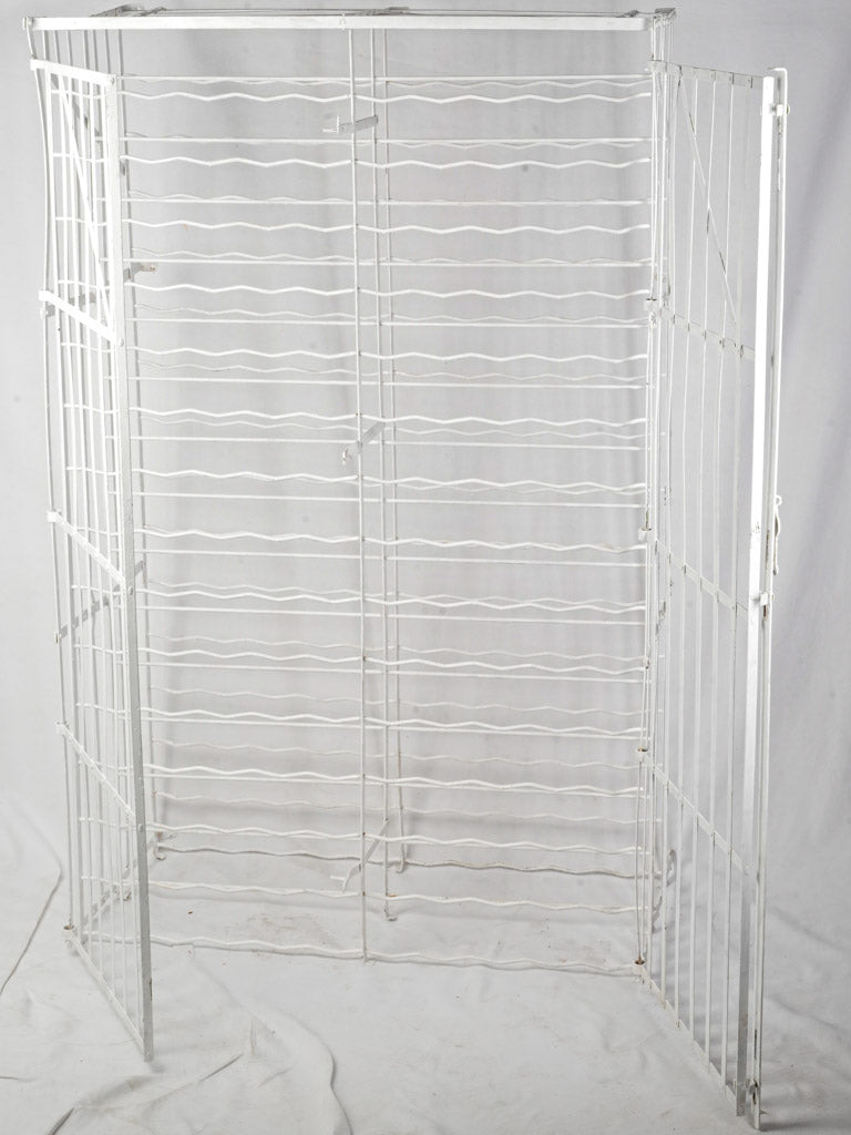 1950s French Rigidex Iron Wine Cellar Rack w/ 300 Bottle Capacity - 65"