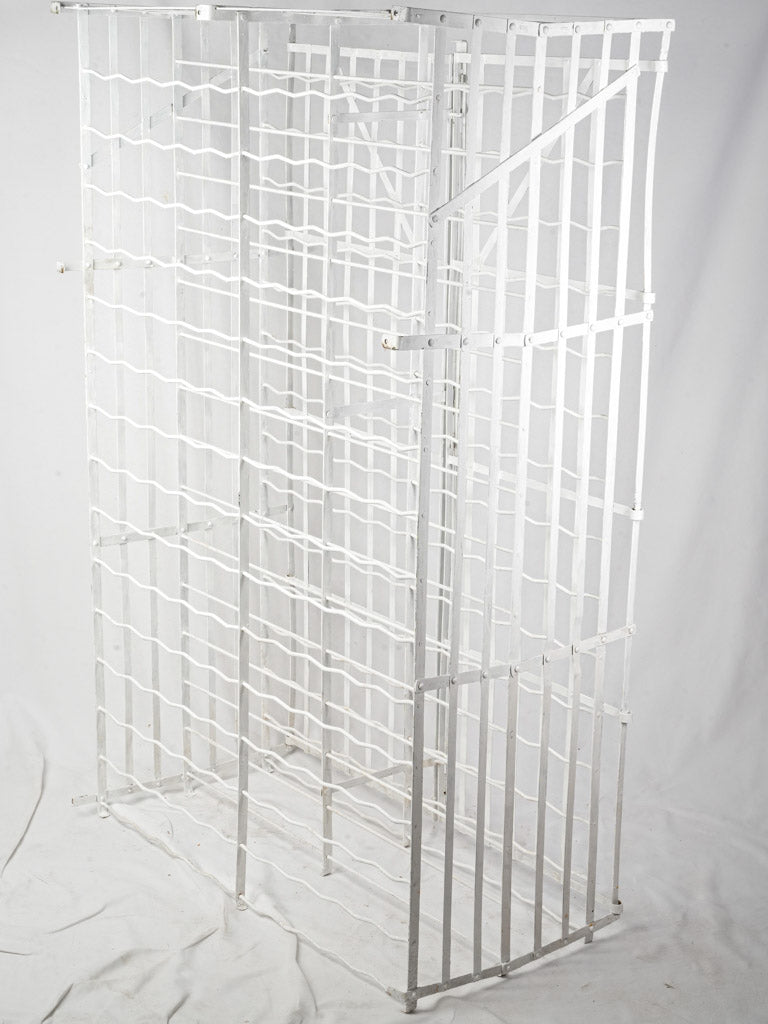 1950s French Rigidex Iron Wine Cellar Rack w/ 300 Bottle Capacity - 65"