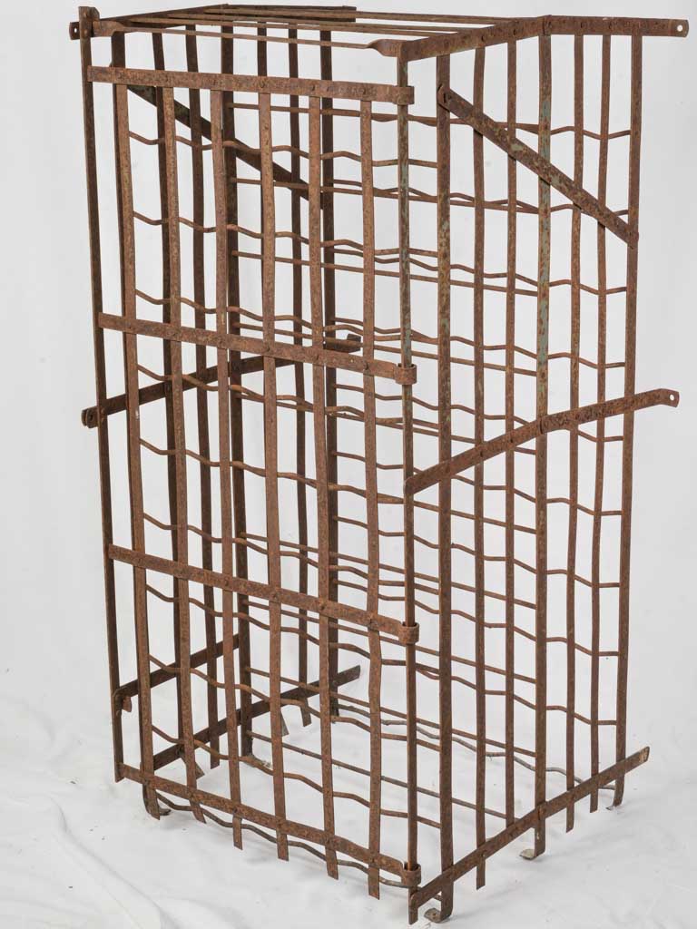 Mid-Century French Iron Wine Rack for 100 Bottles - 45¼"