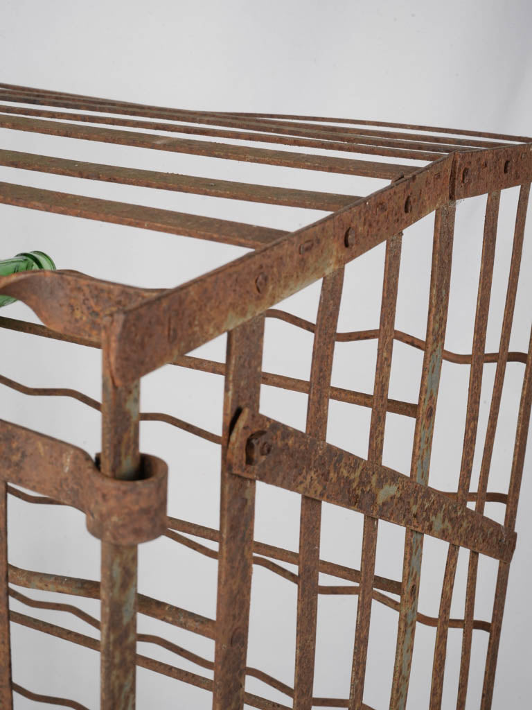 Mid-Century French Iron Wine Rack for 100 Bottles - 45¼"