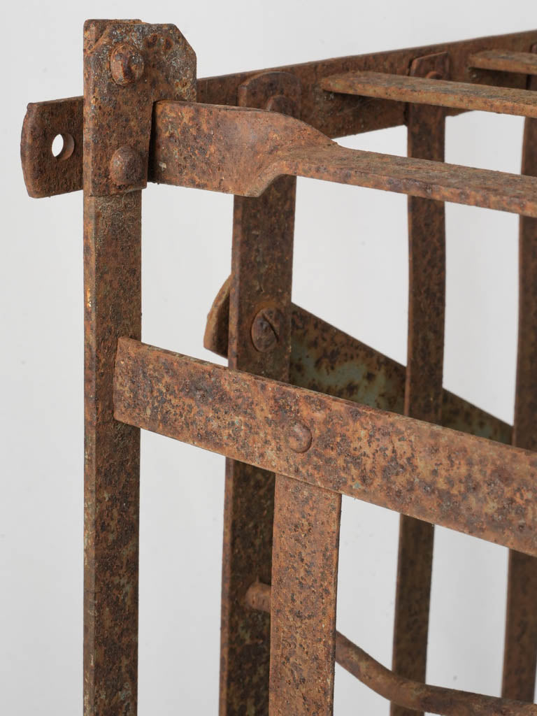Mid-Century French Iron Wine Rack for 100 Bottles - 45¼"