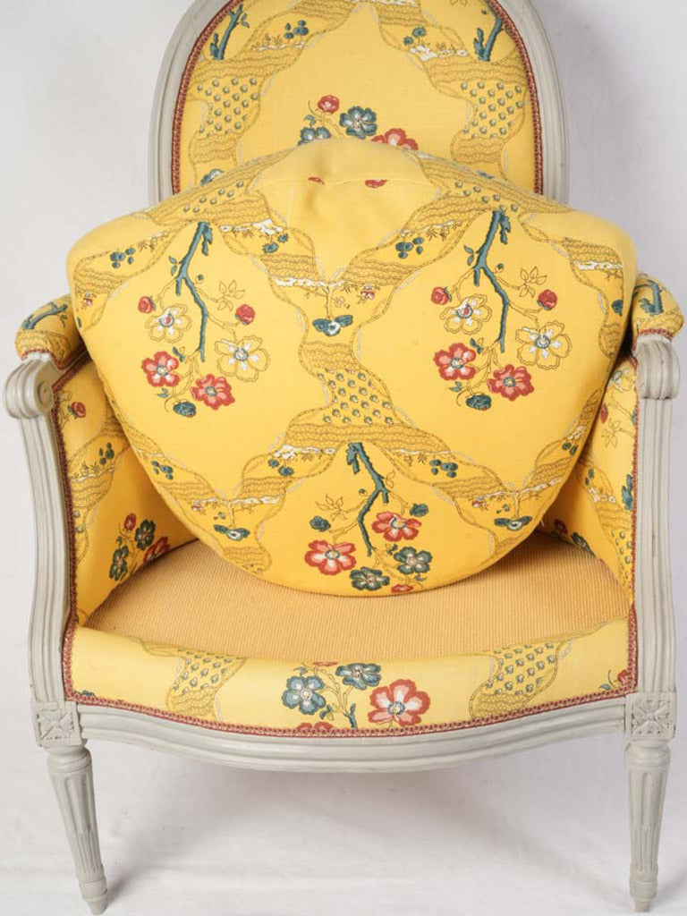 Fluted leg Louis XVI armchair