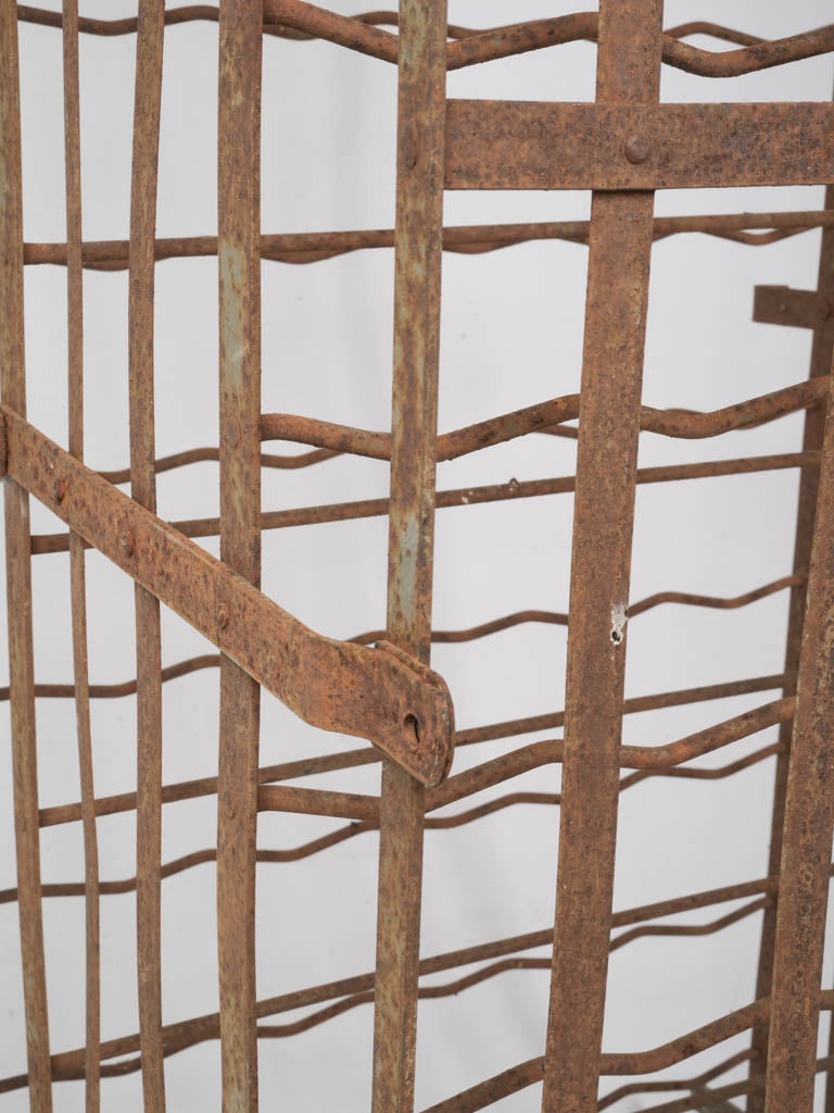 Mid-Century French Iron Wine Rack for 100 Bottles - 45¼"