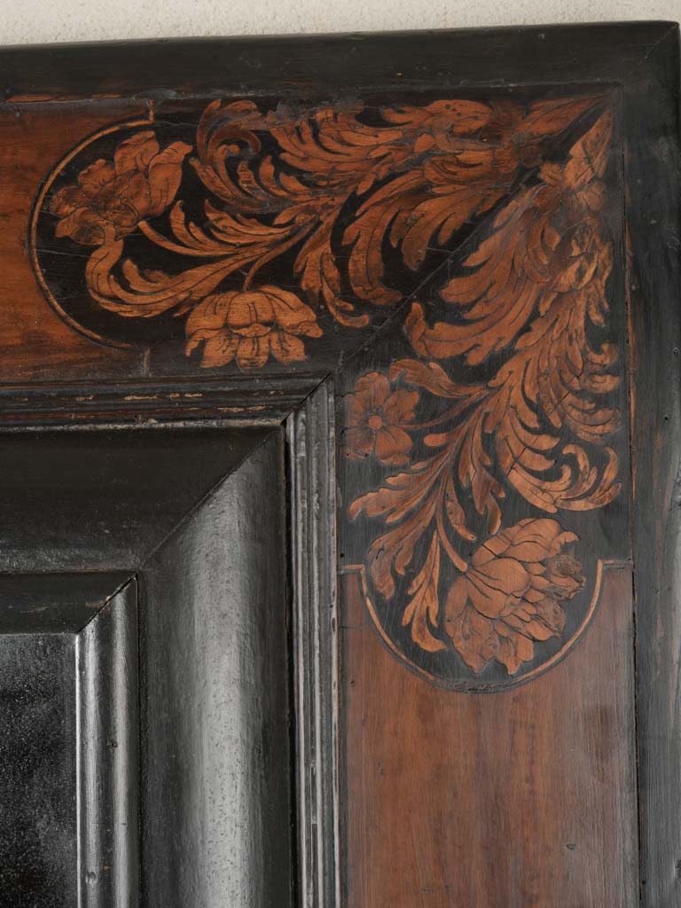 Grand 17th Century Languedoc Mirror W/ Fruitwood Marquetry and Original Mercury Plate - 43" x 33½"