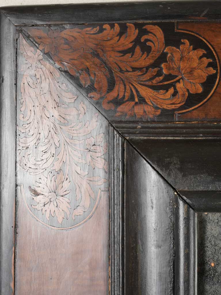Grand 17th Century Languedoc Mirror W/ Fruitwood Marquetry and Original Mercury Plate - 43" x 33½"