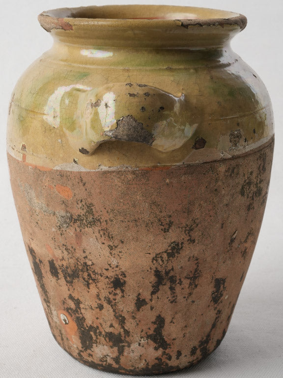 Charming weathered ceramic pot