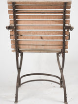 Folding garden armchair w/ timber slats