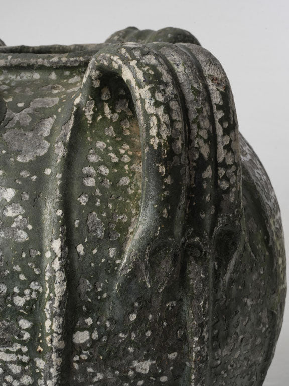 Dark green terracotta oil jug
