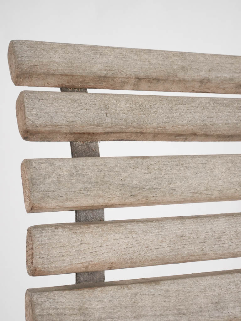 Folding garden armchair w/ timber slats