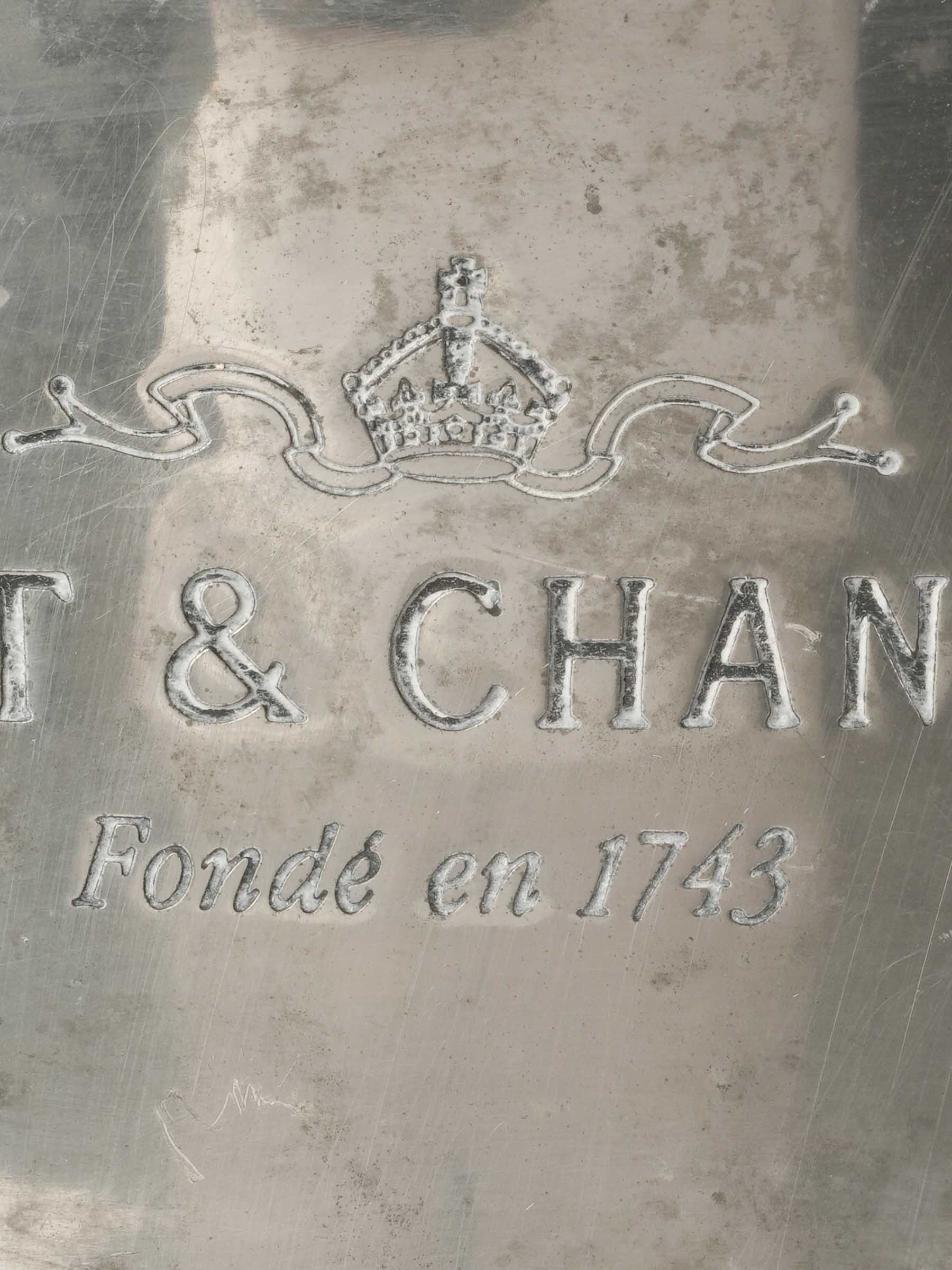 French mid century Moët & Chandon double bottle champagne bucket