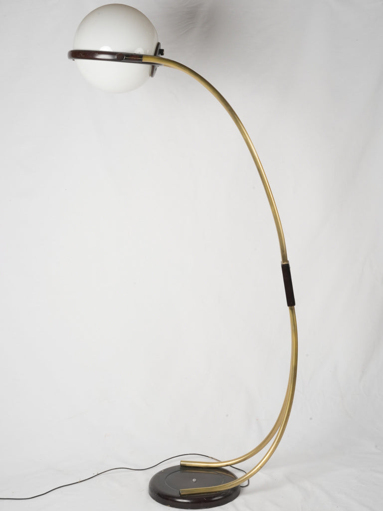 Space Age influenced white opaline lamp