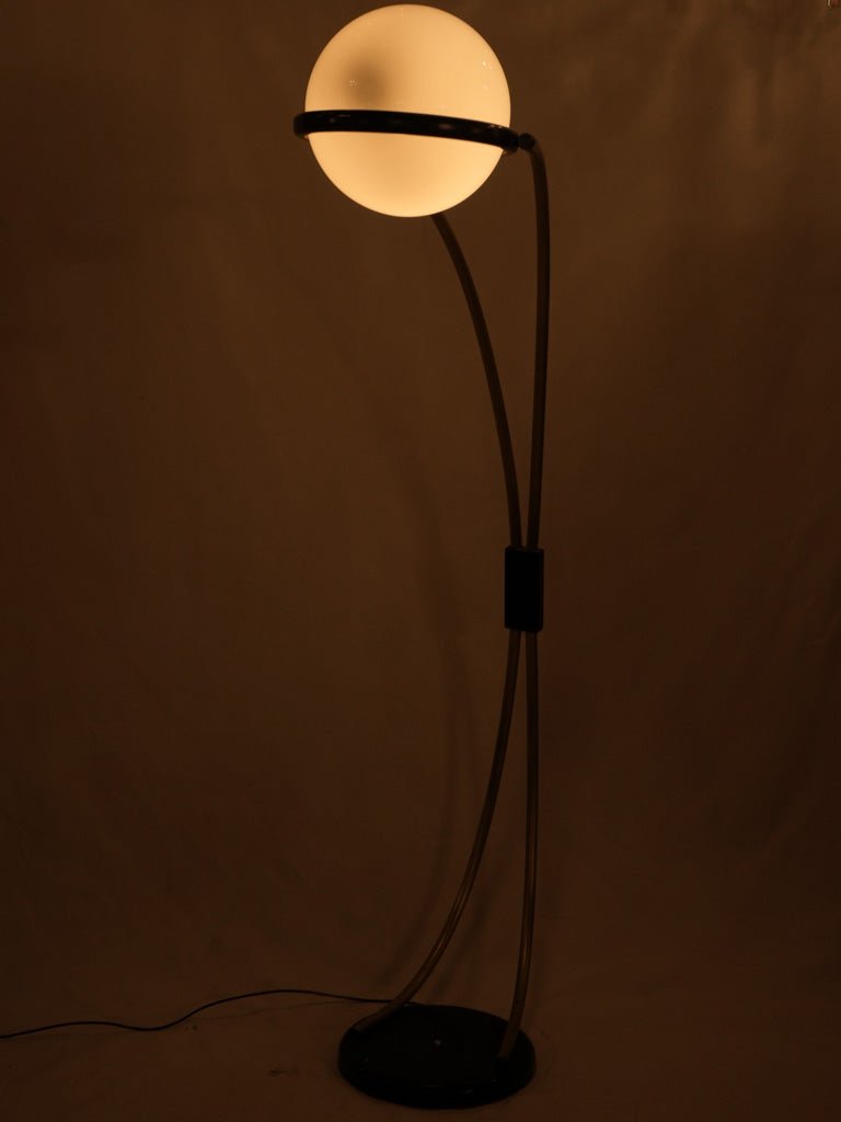Opaline globe Spanish design floor lamp