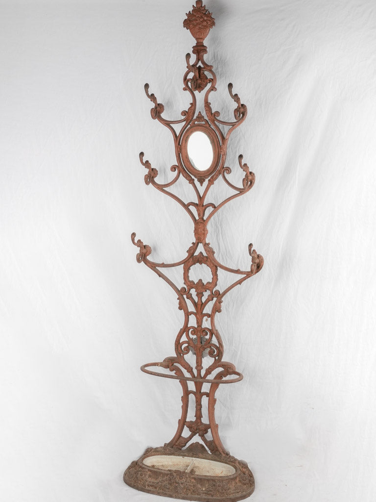 Antique French coat rack - cast iron 85¾