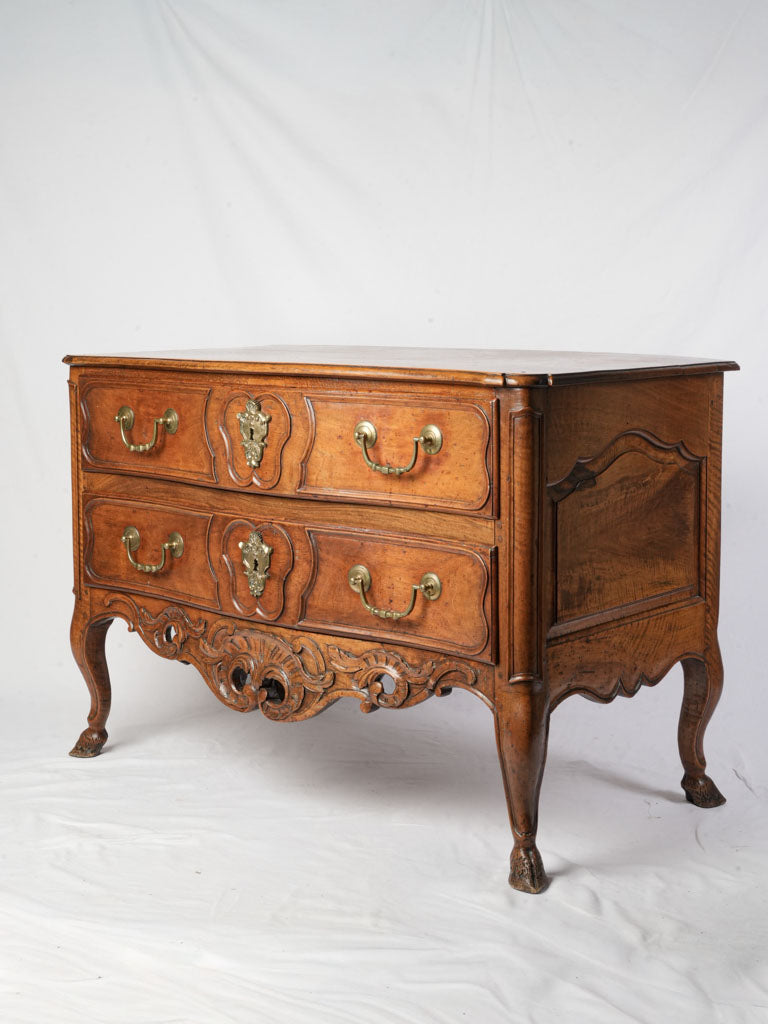 Handsome 18th Century French  Walnut Sauteuse Commode 35" x 49¼"
