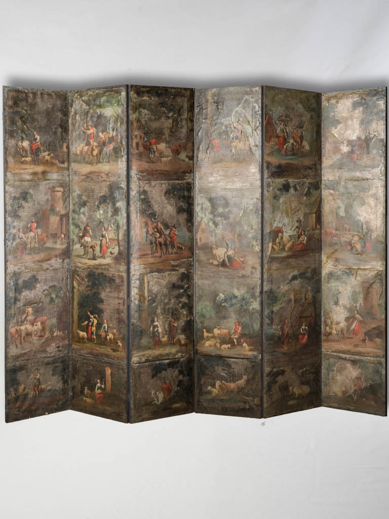 Exceptional 17th-century French leather screen  
