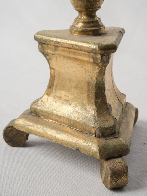 Exquisite gilt wood candlestick  