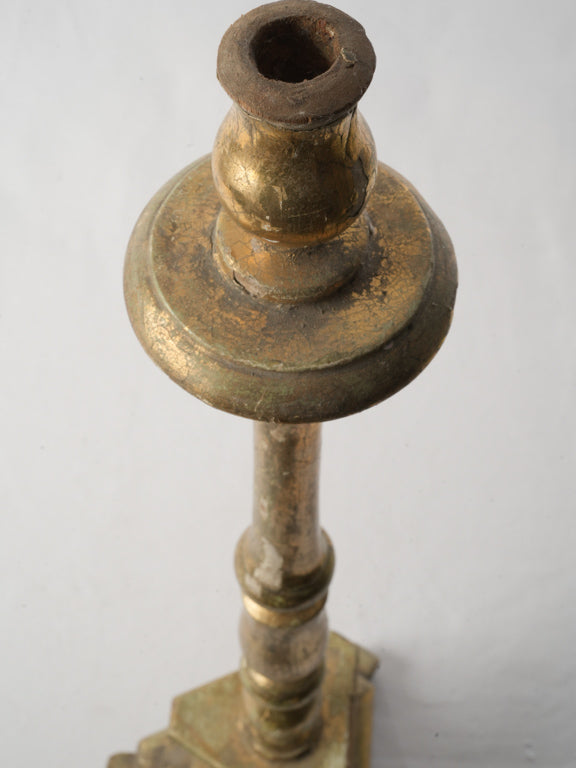 Timeworn charm giltwood candlestick  