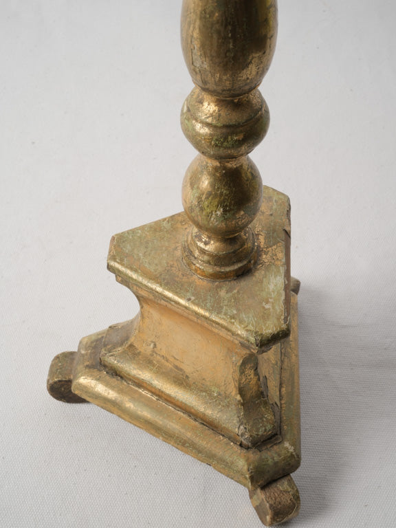 Opulent gilded finish candlestick  
