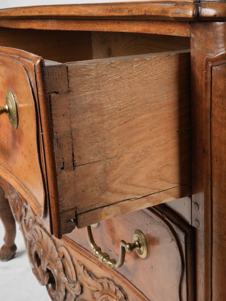 Richly grained walnut furniture