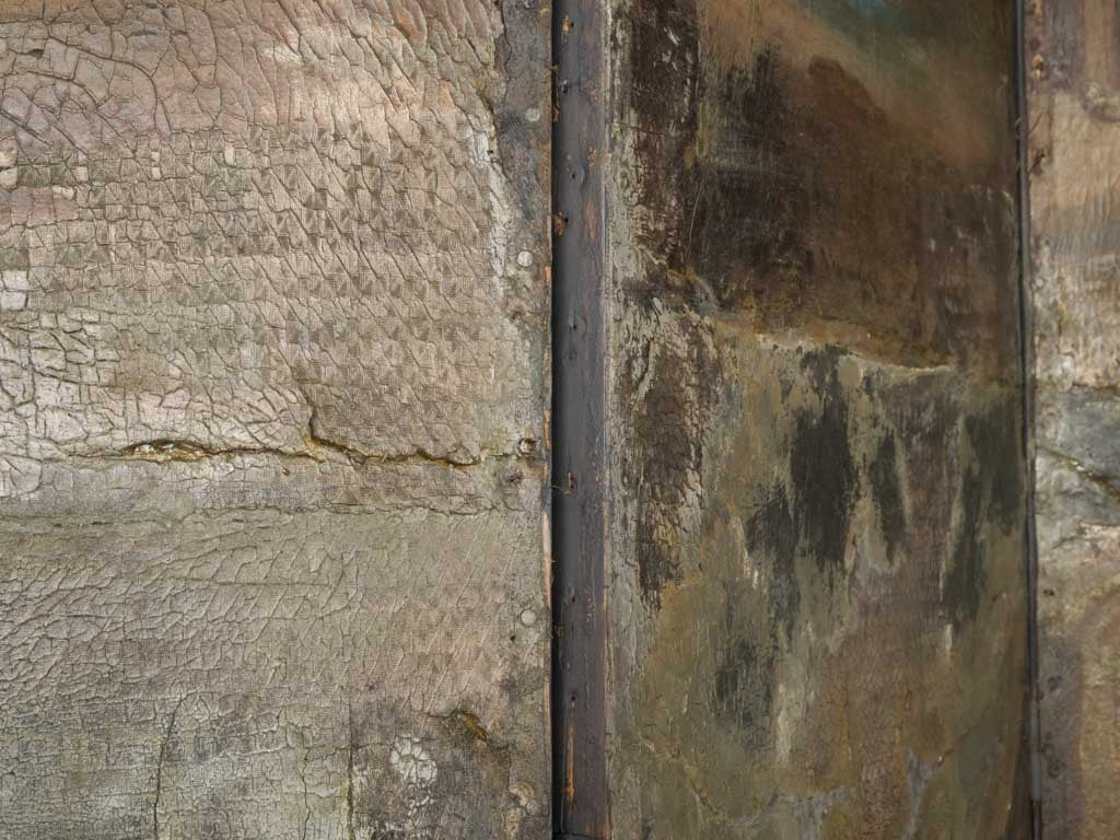 Exquisite painted hide room divider  