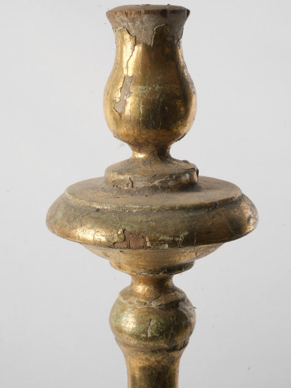 Unique centerpiece gilt wood candlestick  