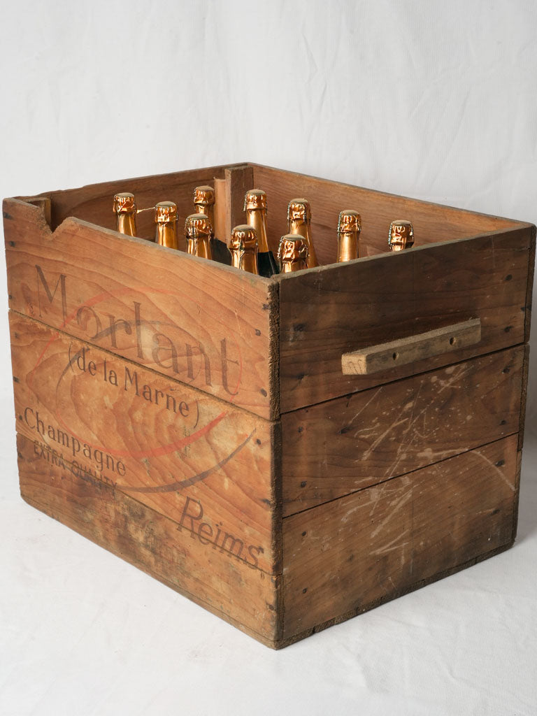 Patina-laden wine storage crate  