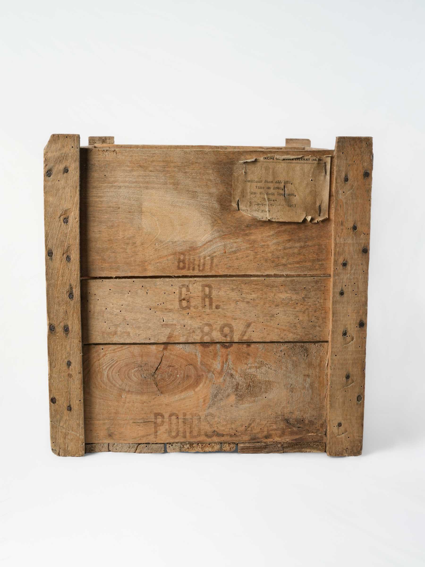 Mid 20th century French champagne shipping crate - Gauthier Épernay