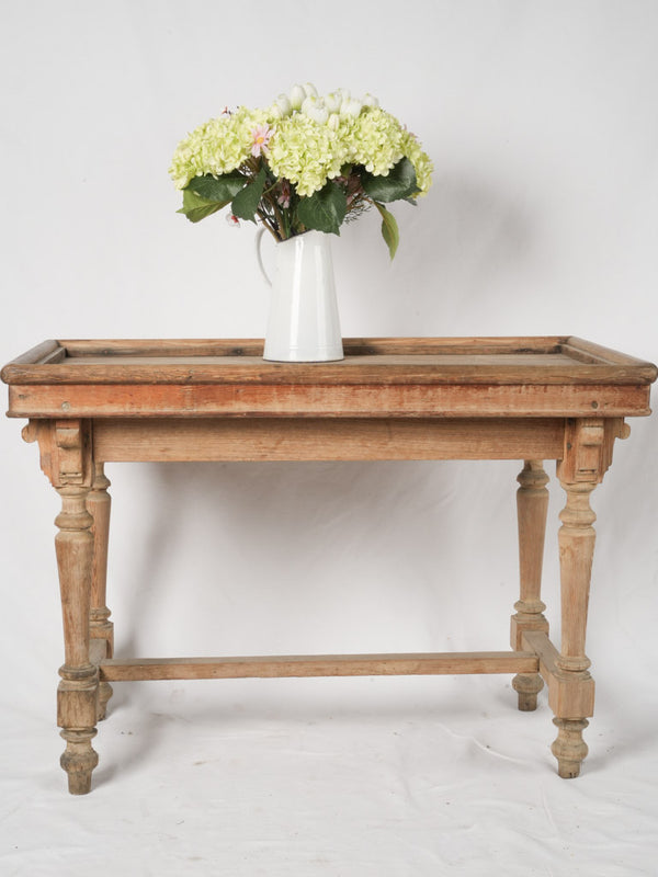 19th-century rectangular French oak console table 43¼" x 23¾"