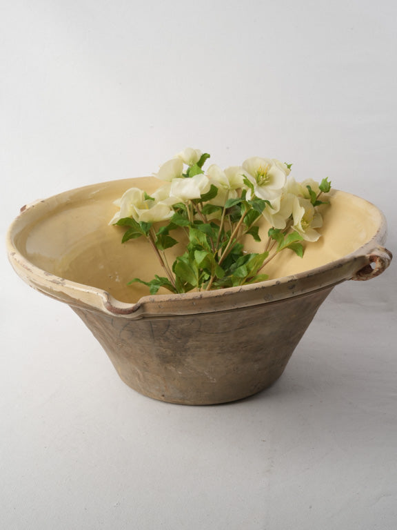 Antique French terracotta Tian bowl  