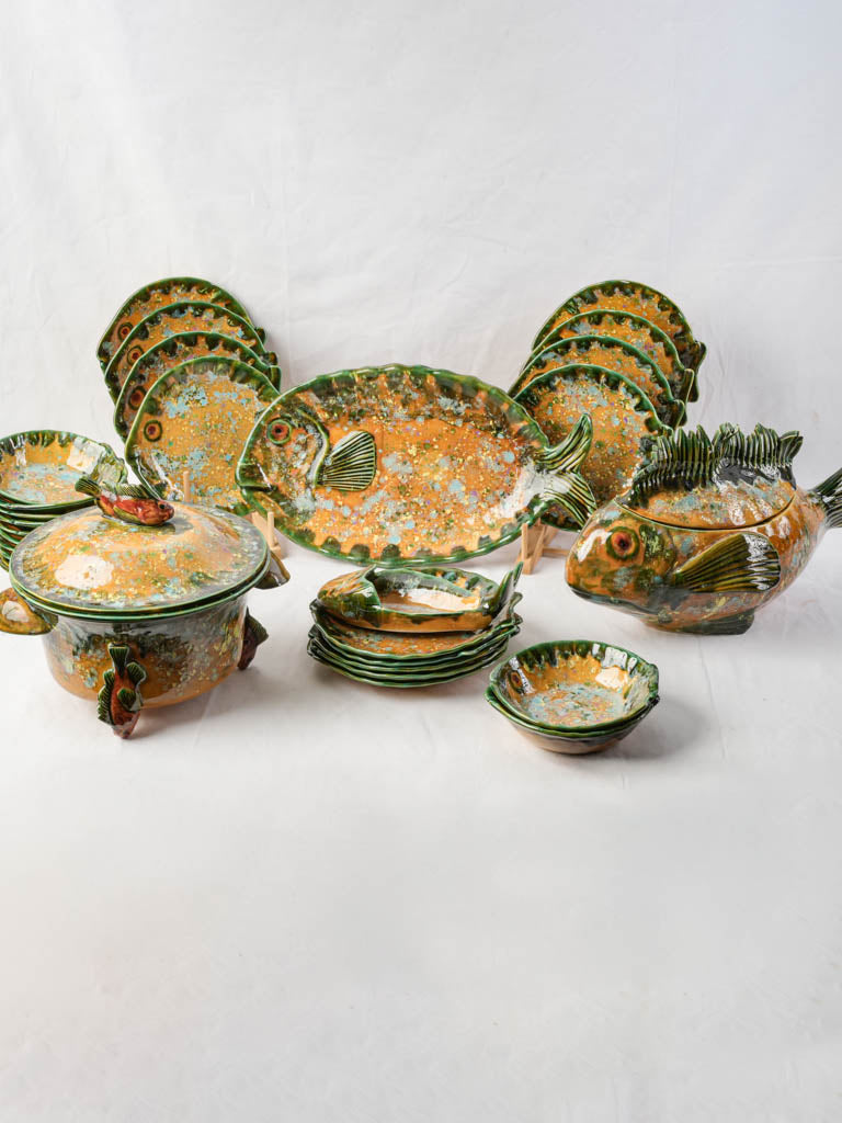 Exceptional mid-century ceramic service set  