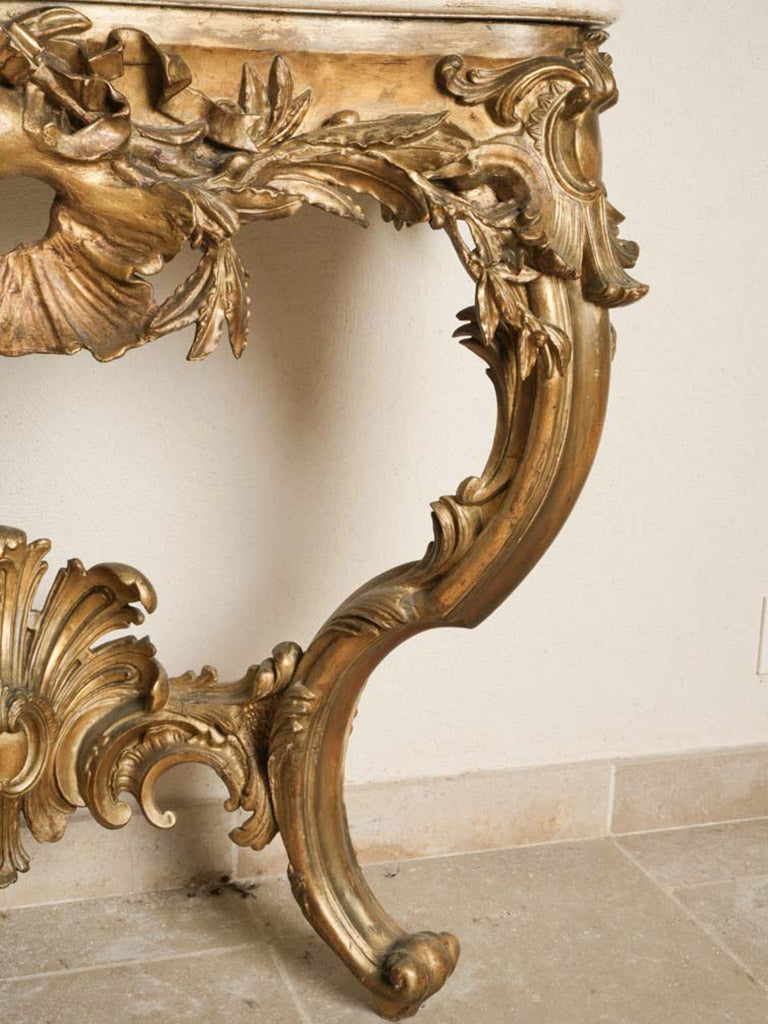 19th-century ornate Italian console