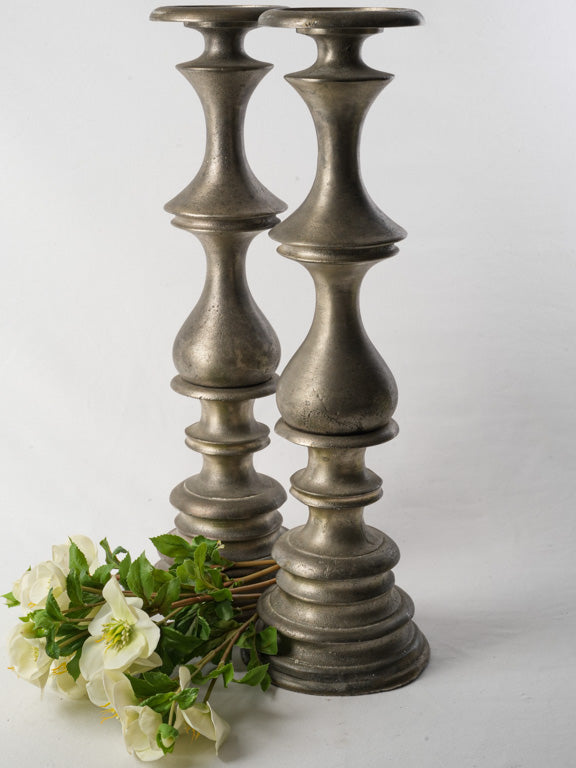 Elegant sculptural candlestick set  