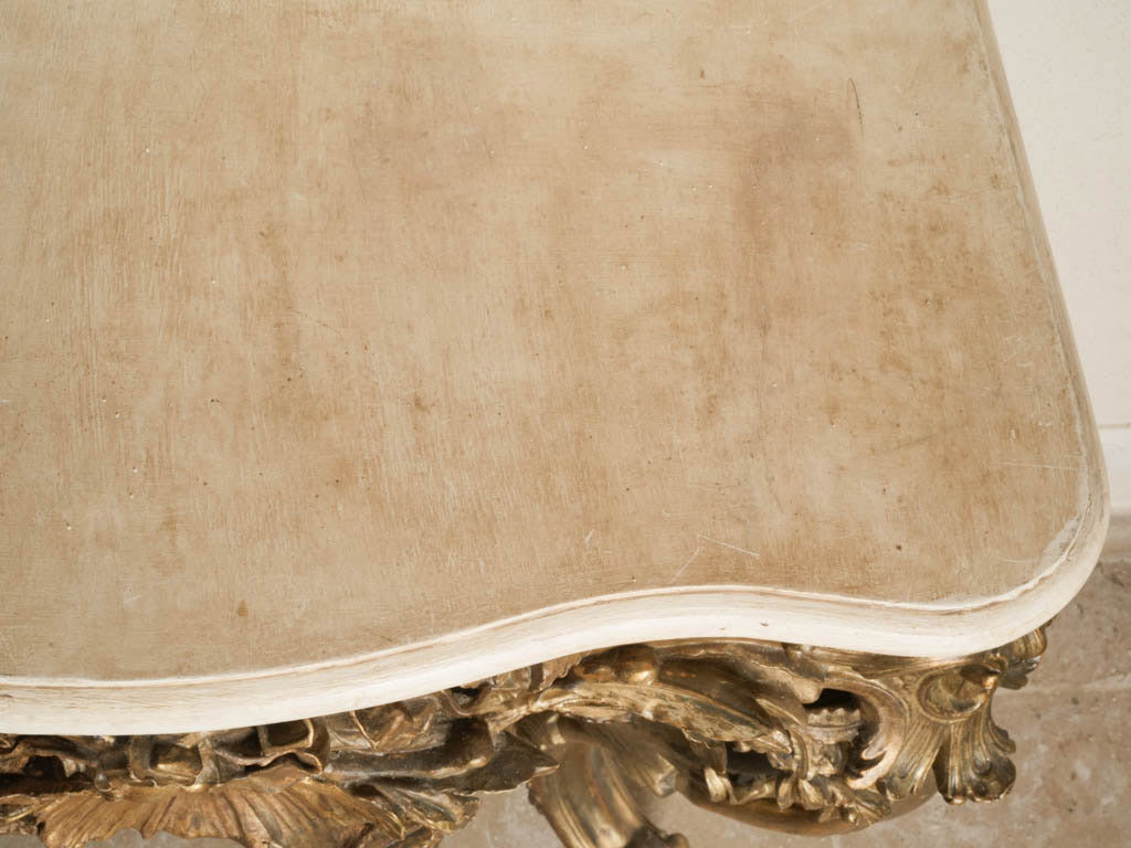 Antique gilded wall console