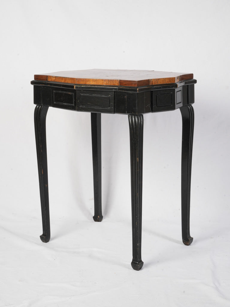 French Art Nouveau Side Table w/ Marquetry Top - 31½"