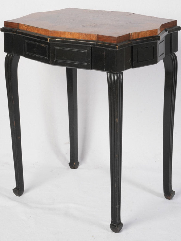 Elegant marquetry top side table  