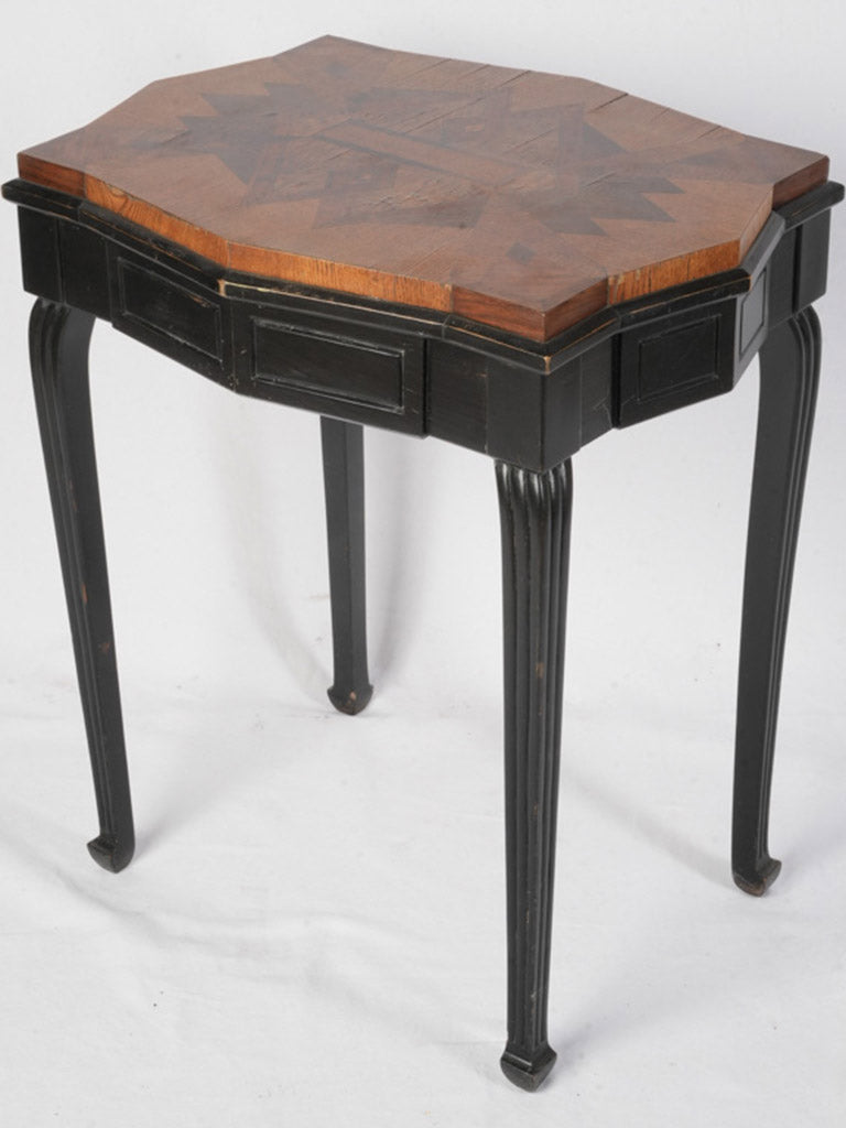 Ebonized wood finish side table  