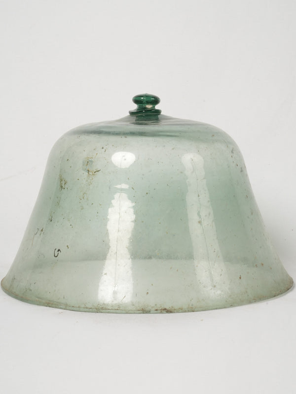 Antique French glass garden cloche 13"