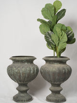 Antique shapely Medici garden urns