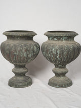 Elegant symmetrical Medici garden urns