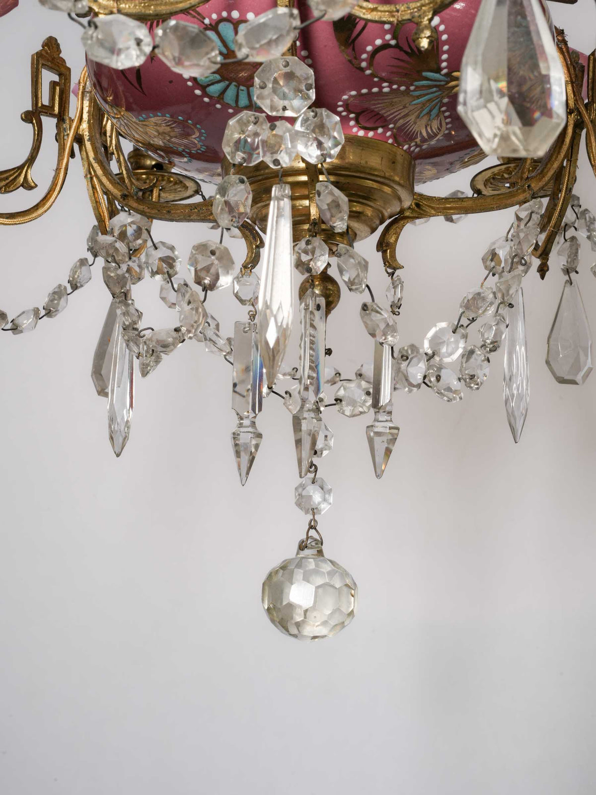Exuberant French Napoleon III-Style Six-Light Chandelier - 43¼" x 19¾"