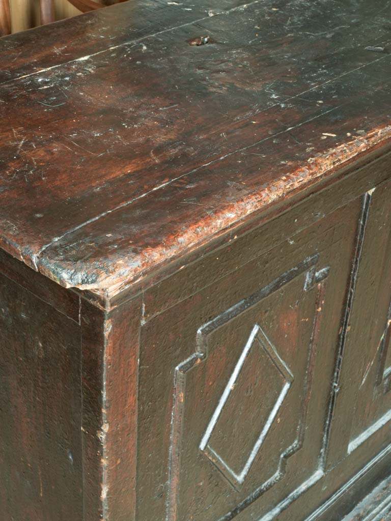 Late 19th Century Walnut-Finished Pine Store Counter with Coin Slot Detail - 57"