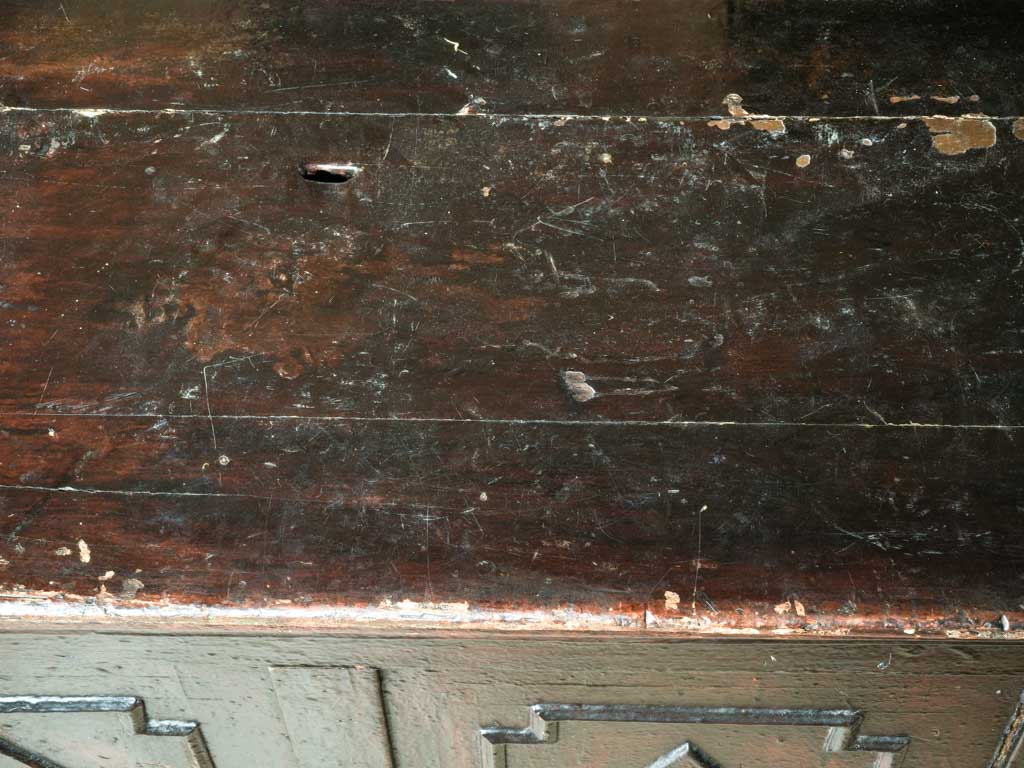 Late 19th Century Walnut-Finished Pine Store Counter with Coin Slot Detail - 57"